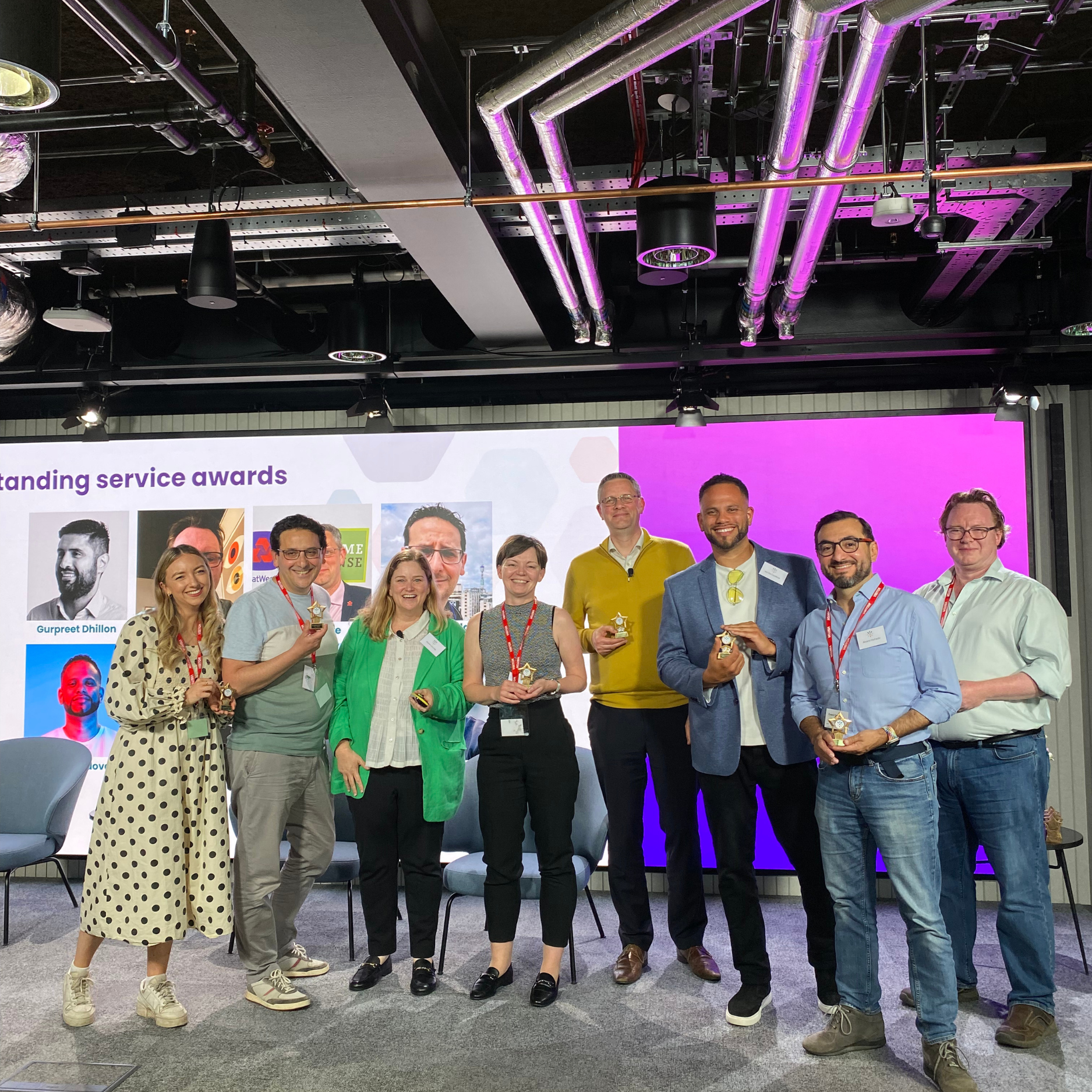 A group picture of our Small Business Mentors who won outstanding service awards!